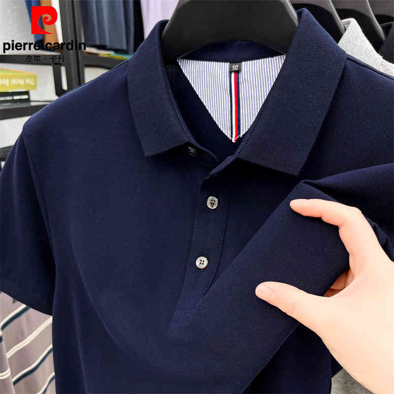 OC754: Áo thun nam cotton ngắn tay Pierre Cardin Áo sơ mi POLO có ve áo thoáng khí