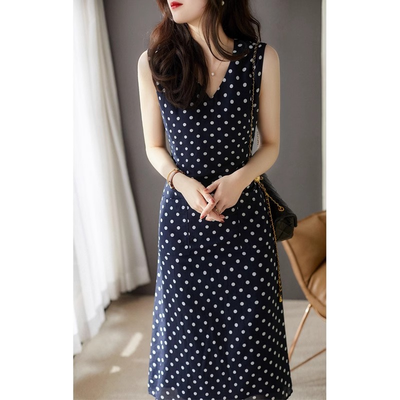 Mã B712: đầm váy mùa hè trẻ trung chấm bi