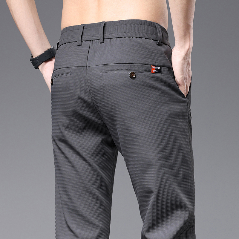 OE853: Quần dài nam vải cotton mỏng mát mẻ co dãn