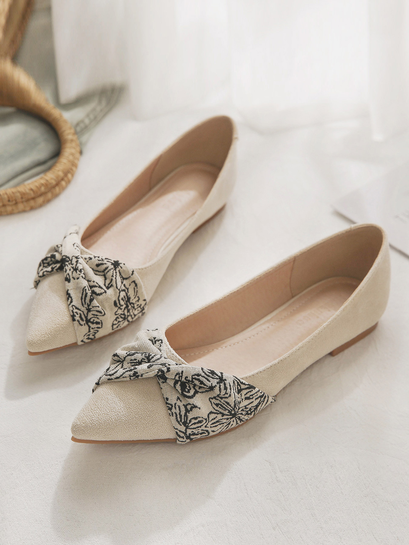 OD184: giày bệt nữ họa tiết