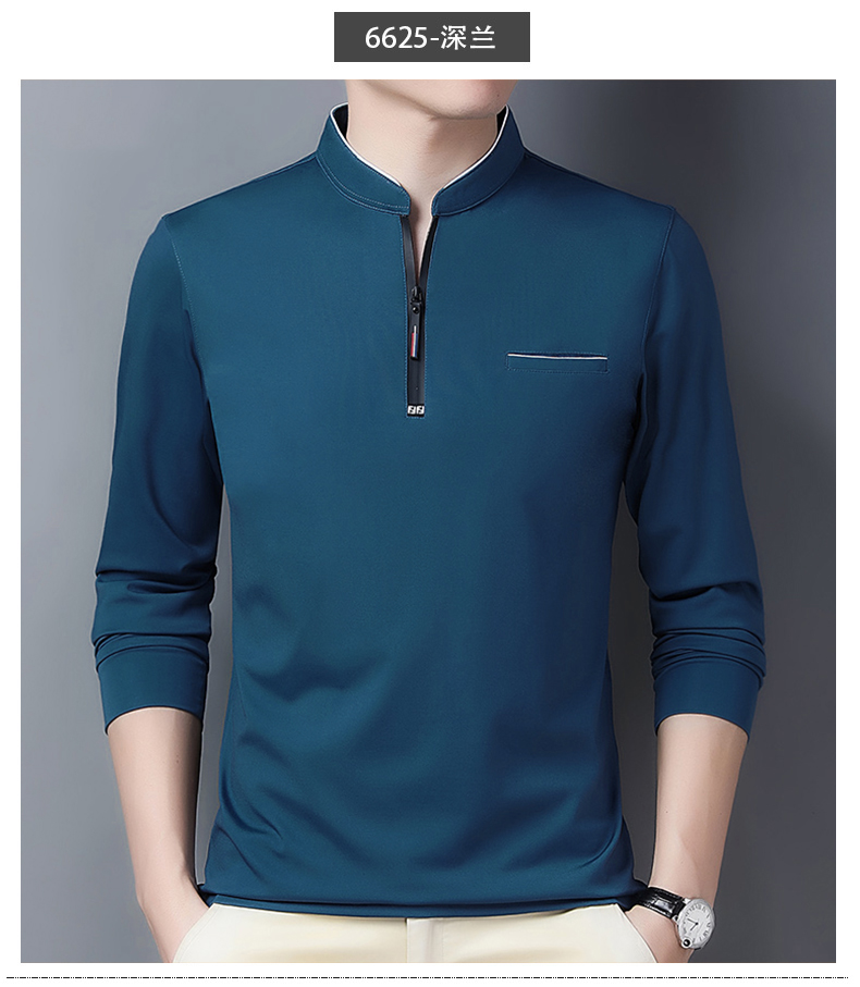 OD261: Áo thun dài tay nam ATN cổ kéo khóa cotton