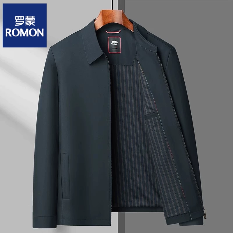 OH131: Áo khoác nam cao cấp Romon cổ ve, dáng rộng, áo casual đa năng