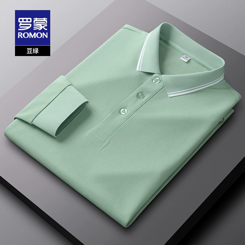 OH145: Áo Polo dài tay nam Romon kiểu dáng công sở