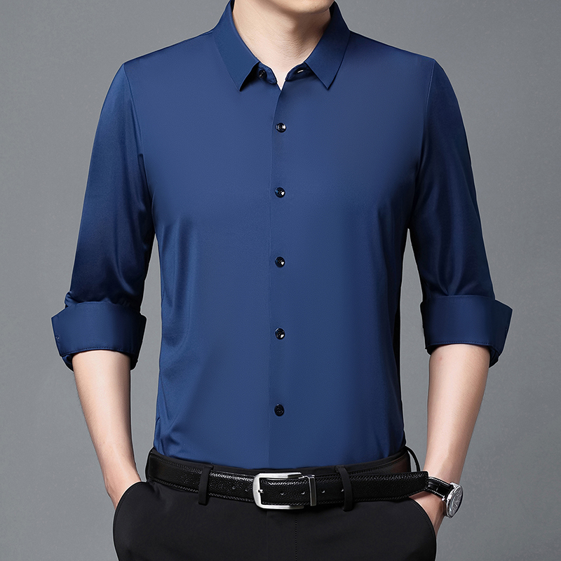 OE268: Áo sơ mi nam cao cấp không cần ủi dành cho nam cao cấp trung niên
