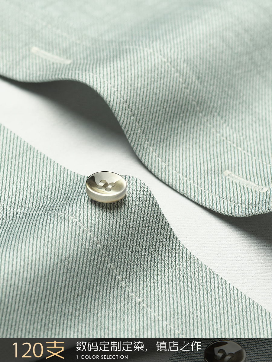 OE296: Áo sơ mi nam cao cấp cổ đứng dài tay chất liệu cotton