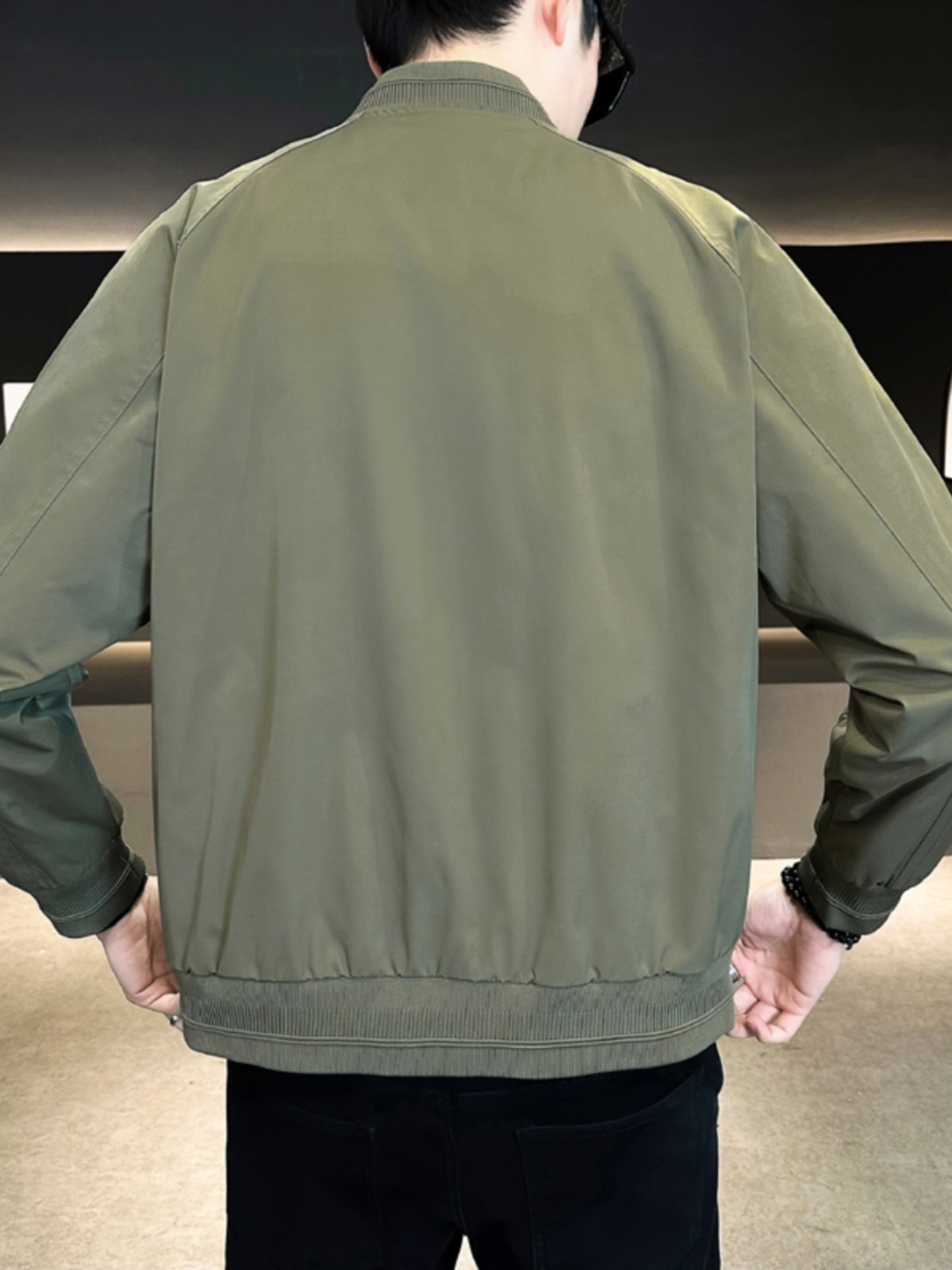 OC610: Áo khoác nam thương hiệu thời trang áo khoác bomber cổ bóng chày đơn giản và đa năng