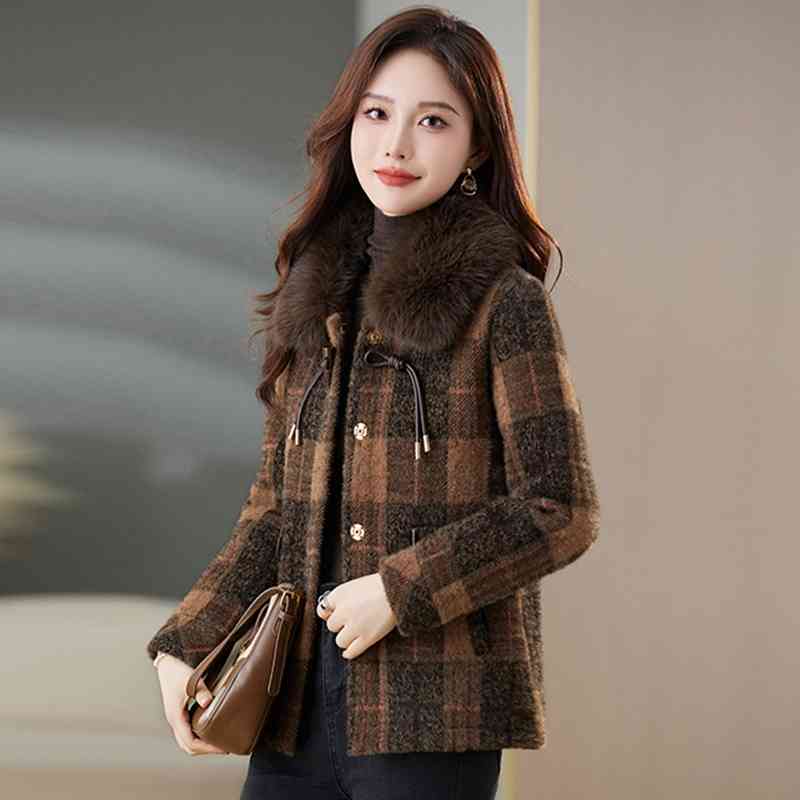 OC492: áo khoác nữ sọc caro cao cấp