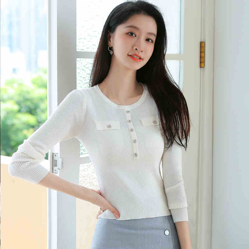 OD967: Áo dệt kim ngắn vừa vặn cho nữ xuân thu