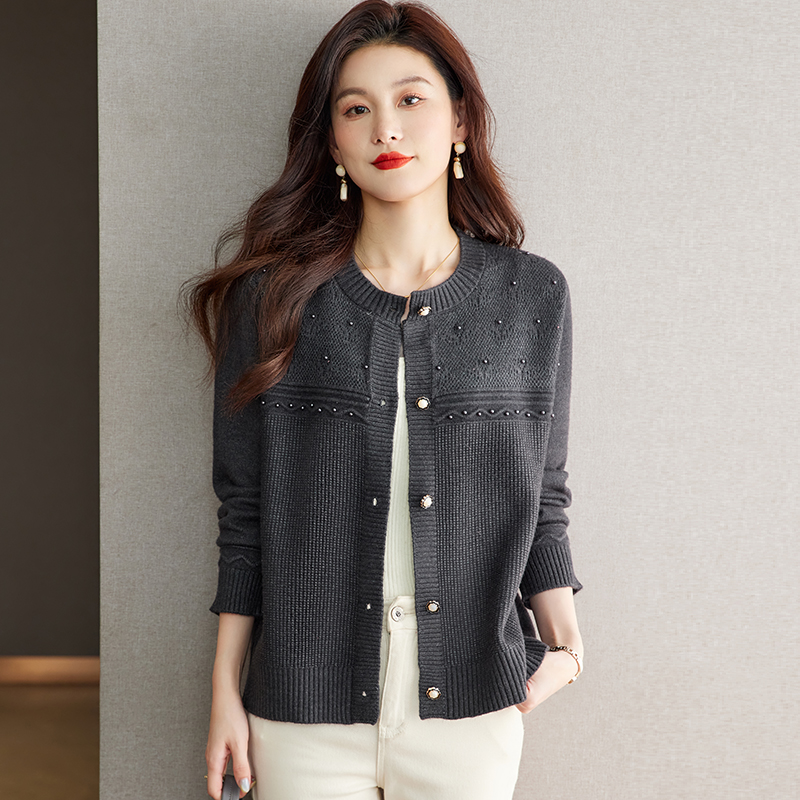 OD828: áo khoác cardigan nữ trung niên cao cấp