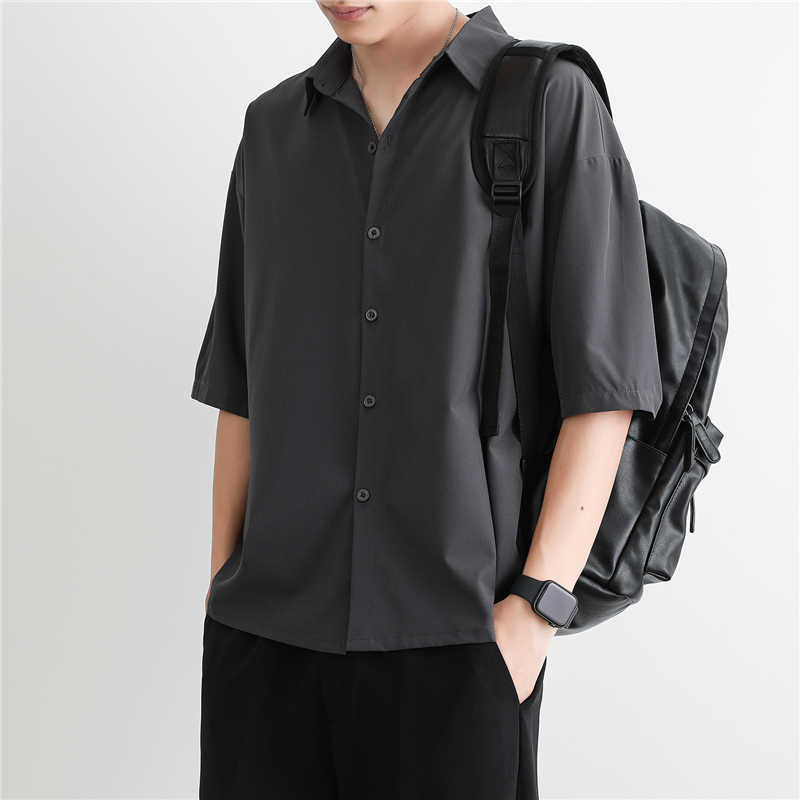 Mã B541: Sơ mi ngắn tay nam dáng rộng cao cấp