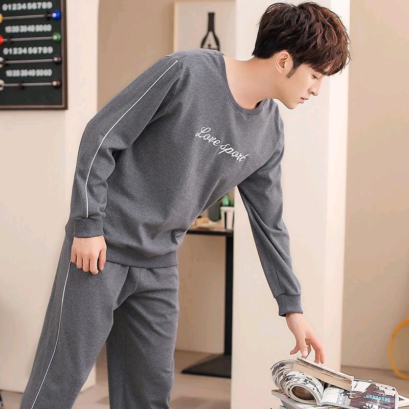 OE497: Bộ đồ ngủ Zhengqin nam SPNN mặc nhà phong cách xuân thu dài tay