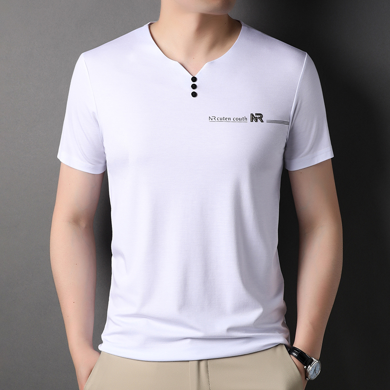 OD255: áo thun nam ATN cổ chữ V màu trơn nửa tay cao cấp