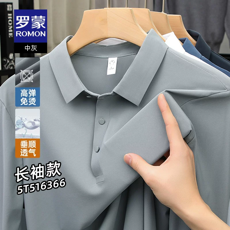 OH195: Áo polo nam dài tay cổ bẻ đa năng Romon