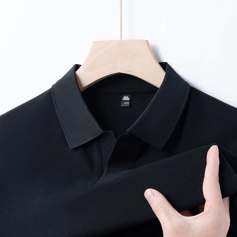 OE277: Áo thun polo cổ bẻ tay ngắn cotton dành cho nam cao cấp Áo thun doanh nhân cao cấp giản dị màu trơn phong cách Mỹ