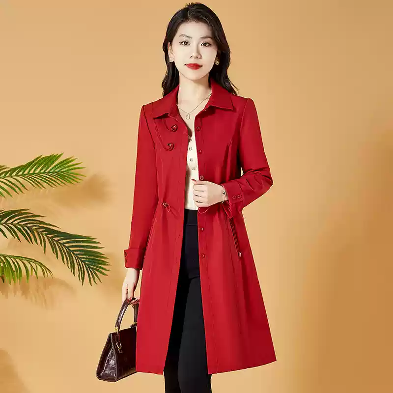 OD1023: Áo khoác gió nữ quý phái phong cách nước ngoài