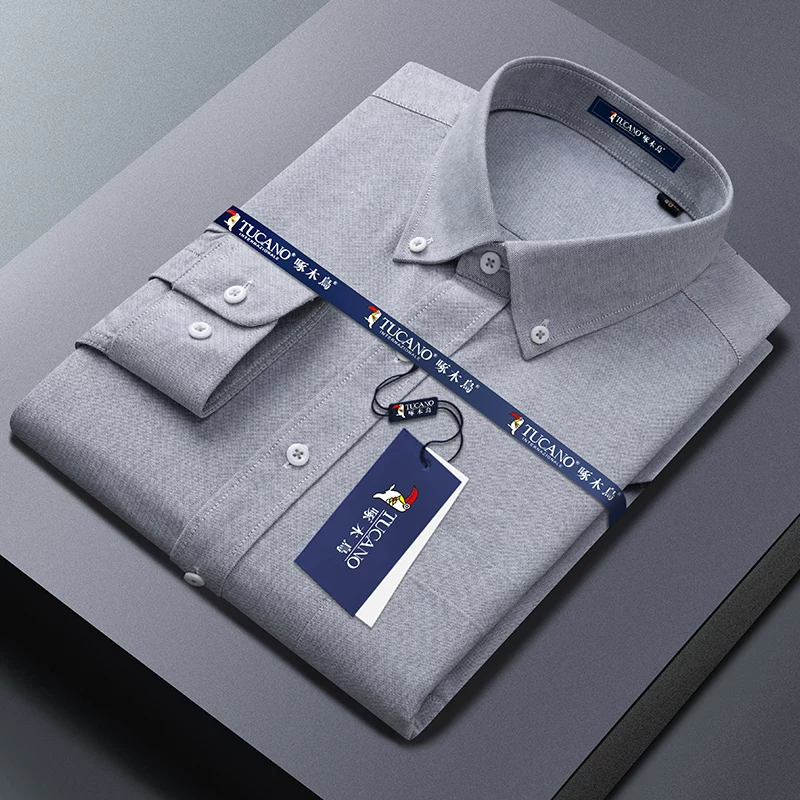 OH006: Áo sơ mi Oxford 100% cotton hiệu Woodpecker dành cho nam, tay dài