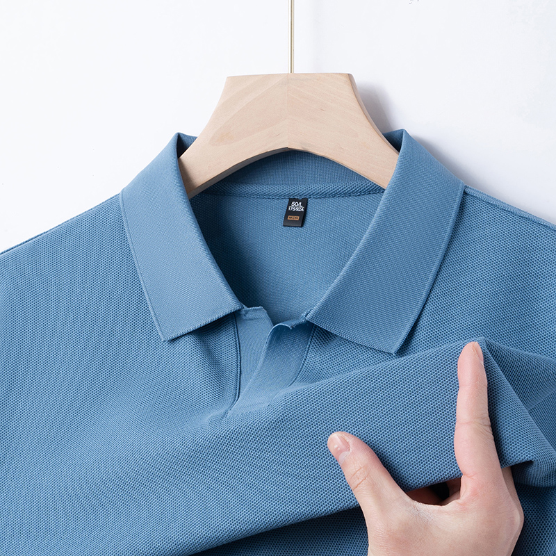 OE277: Áo thun polo cổ bẻ tay ngắn cotton dành cho nam cao cấp Áo thun doanh nhân cao cấp giản dị màu trơn phong cách Mỹ