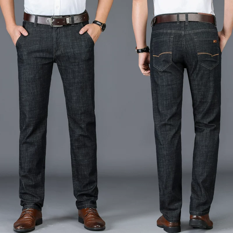 OE958: Quần jeans nam dáng suông mỏng, rộng rãi