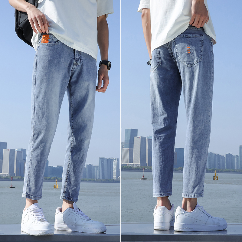 OE377: Quần jeans nam quần dài ống đứng dáng ôm đơn giản