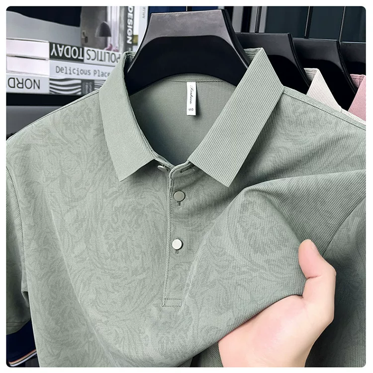 OE964: Áo thun ngắn tay Pierre Cardin bằng lụa băng dành cho nam