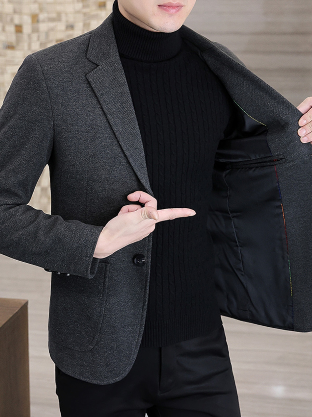 OE470: áo khoác vest nam cao cấp cho nam cao cấp phong cách Hàn Quốc