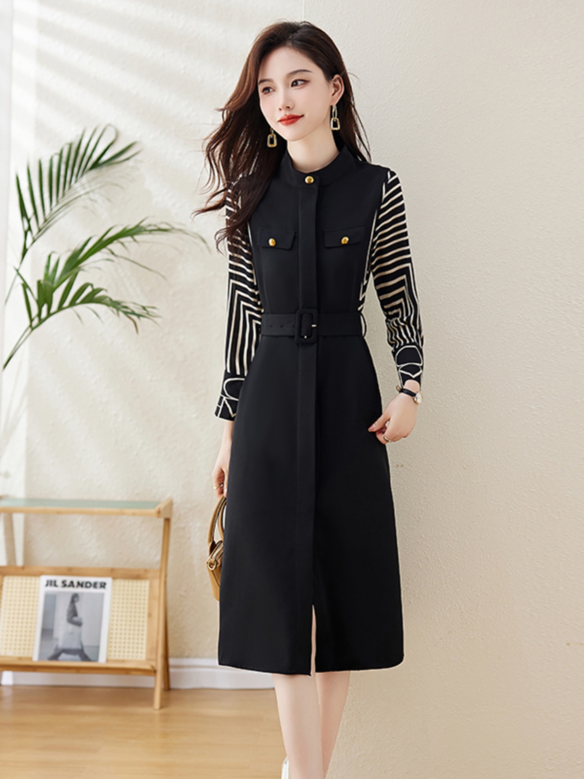OD650: Váy dài tay cao cấp cho nữ dài