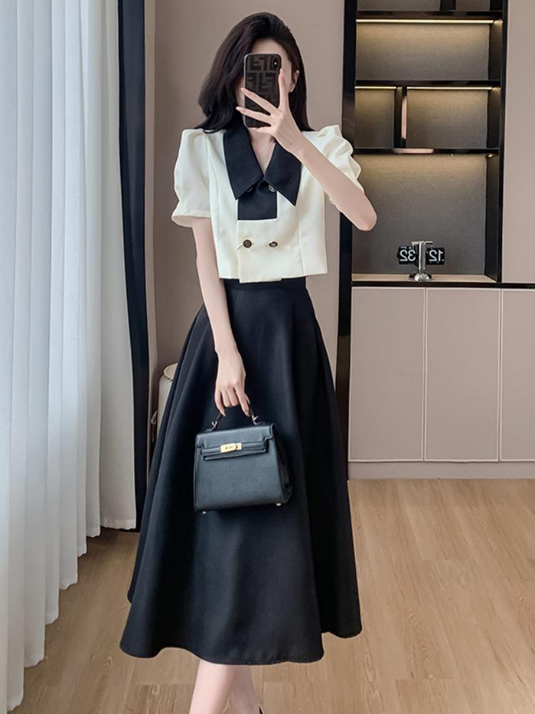 OD645: set áo váy cao cấp phong cách Pháp