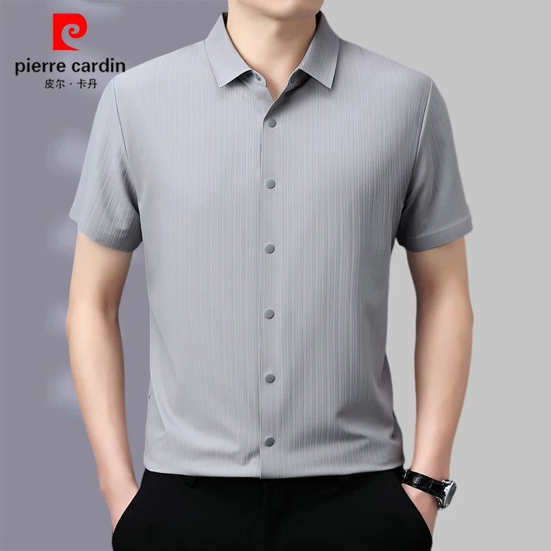 OE959: Áo sơ mi ngắn tay mùa hè cao cấp bằng lụa tơ tằm Mulberry dành cho nam