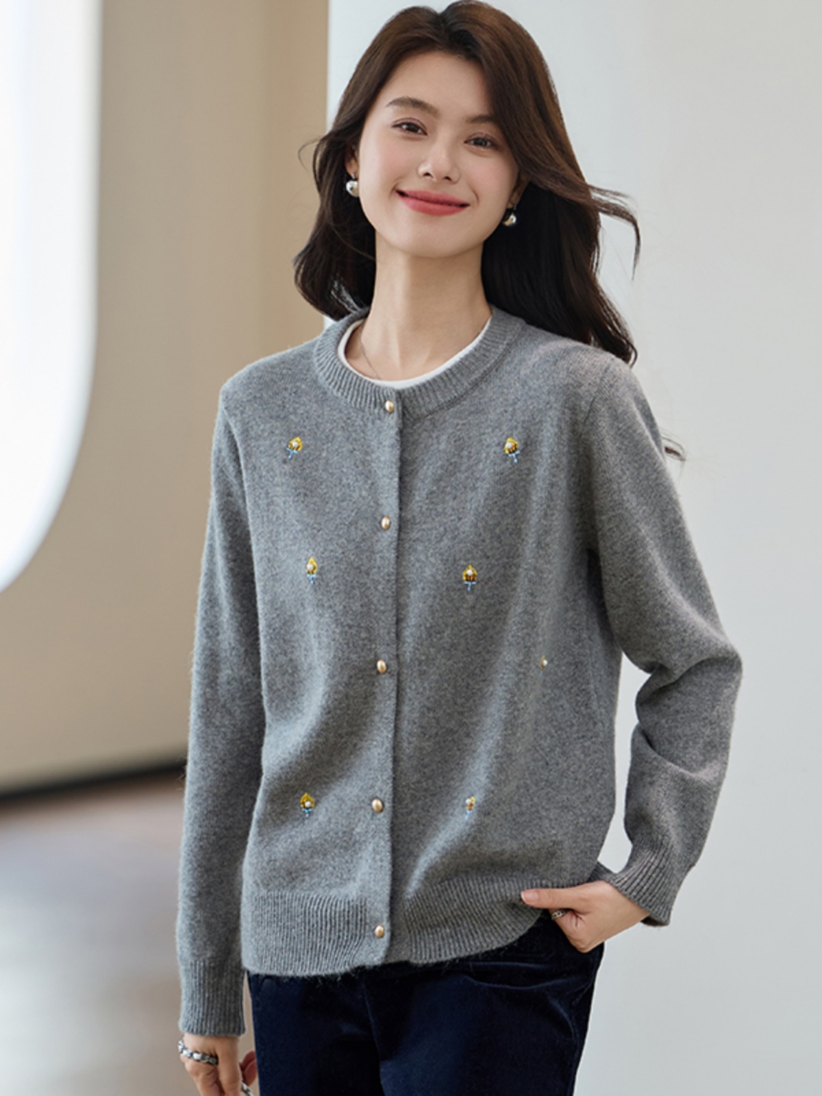 OD848: áo khoác len nữ mùa đông cao cấp mặc ngoài