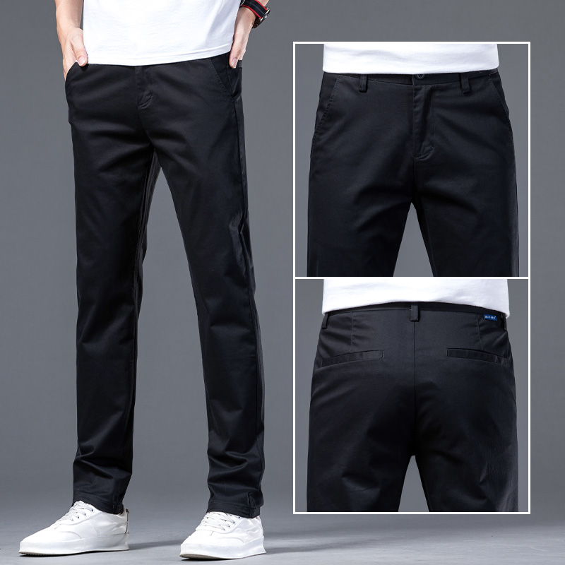 OE790: Quần dài nam cotton co giãn phong cách mới trẻ trung màu trơn