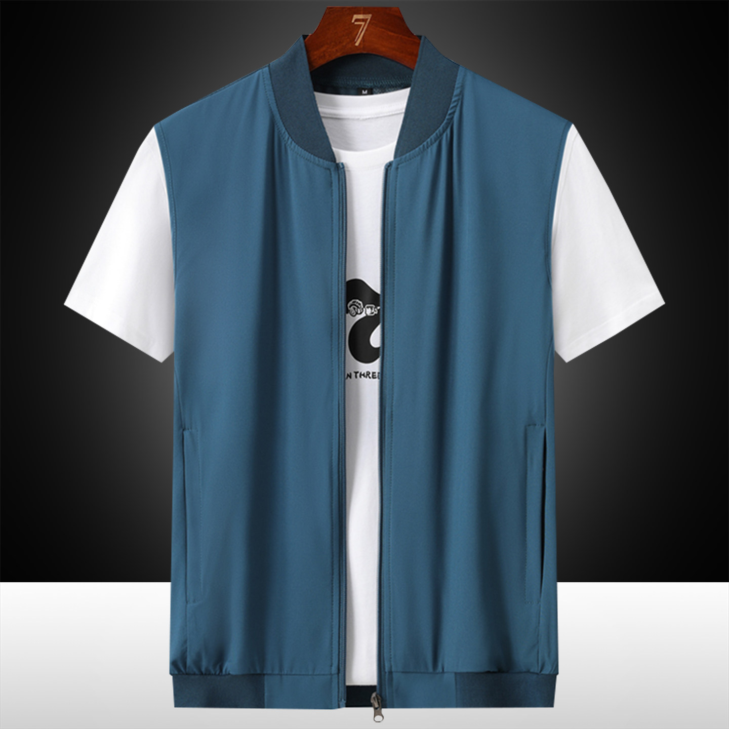 OH058: Áo gile vest nam bằng lụa băng