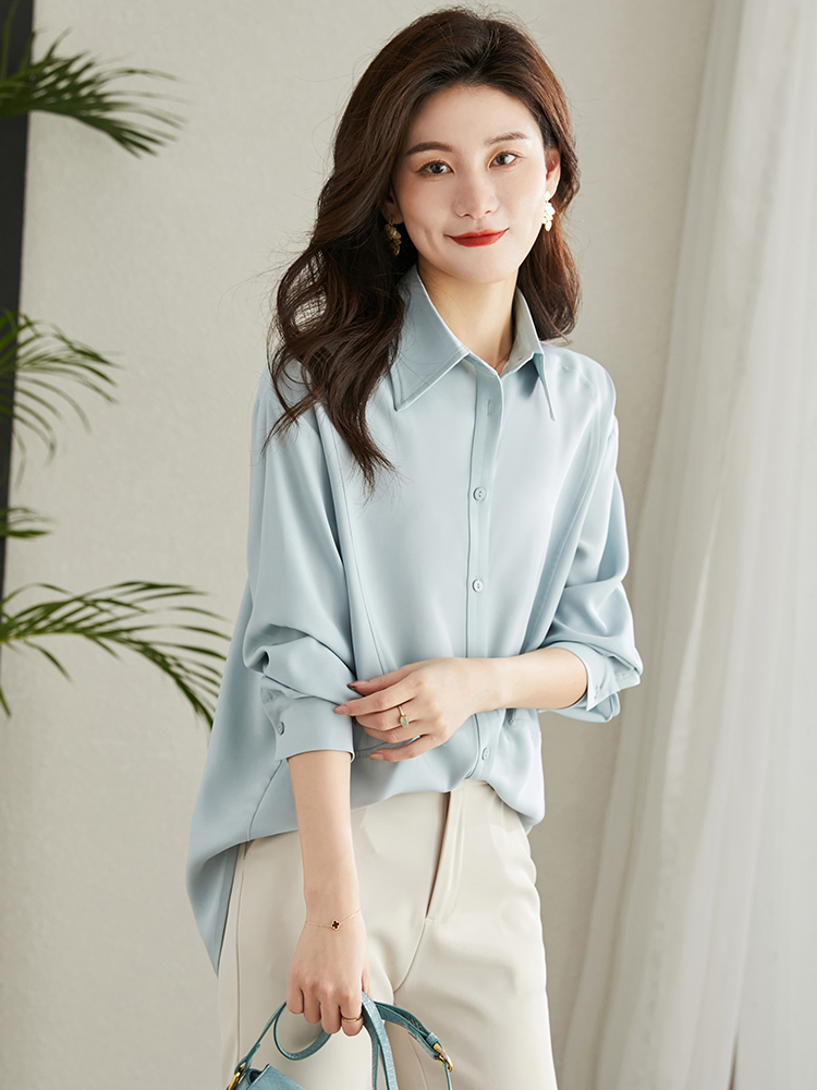 OE406: Áo sơ mi chiffon nữ thiết kế