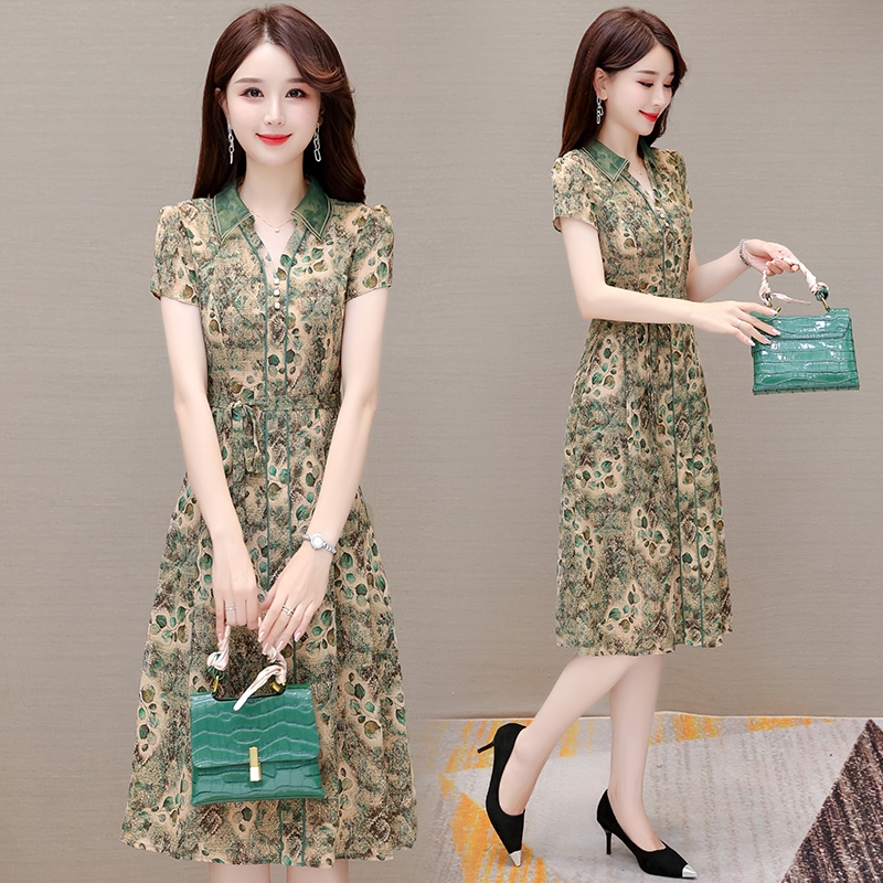 Mã B888: đầm váy voan trung niên hiện đại