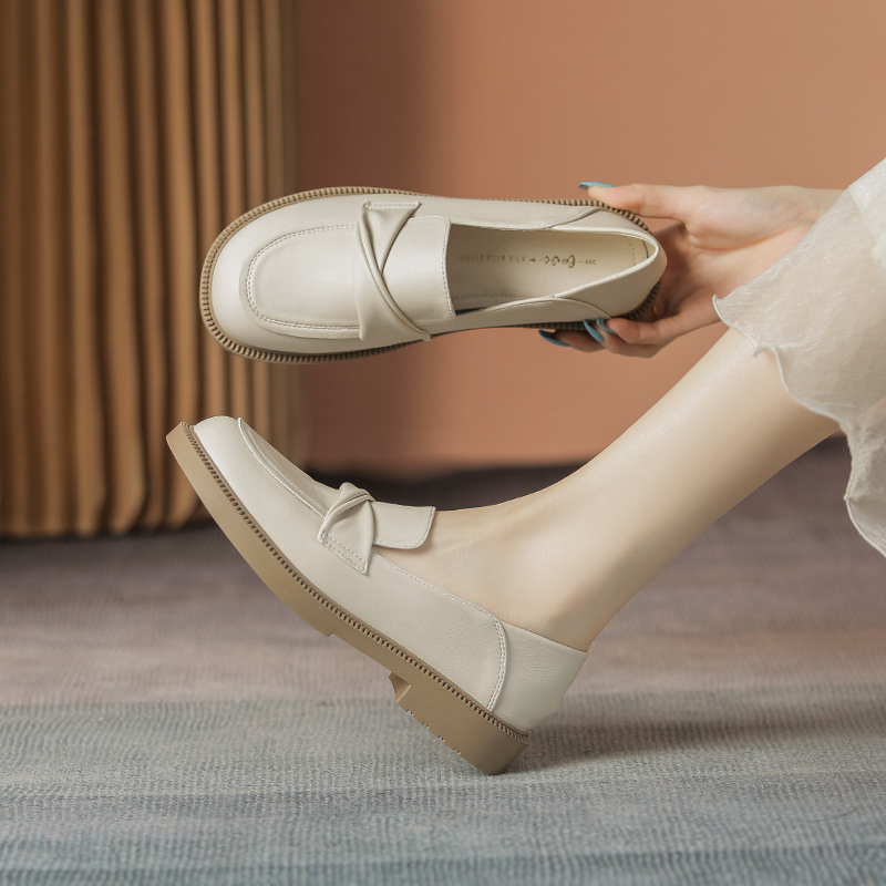 OD438: Giày Da Nữ Phong Cách Anh Quốc Flat