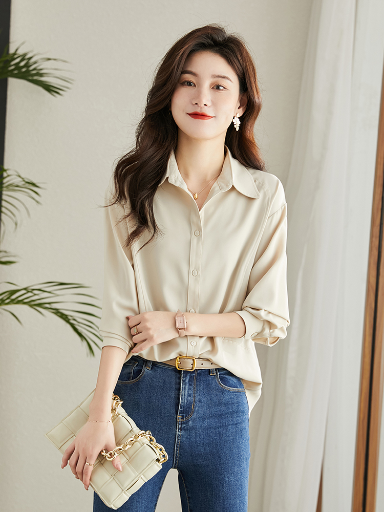 OE406: Áo sơ mi chiffon nữ thiết kế