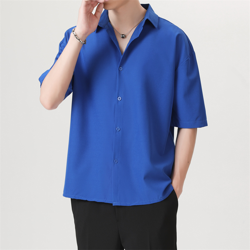 Mã B541: Sơ mi ngắn tay nam dáng rộng cao cấp