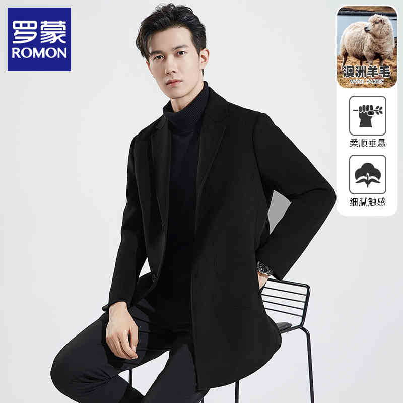 OC459: áo khoác nam cao cấp 2 mặt dạ lông cừu