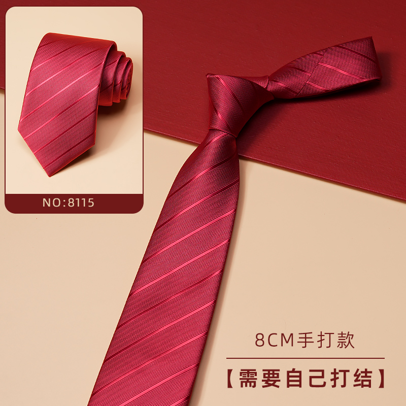 OD401: Cà vạt nam màu đỏ twill cao cấp
