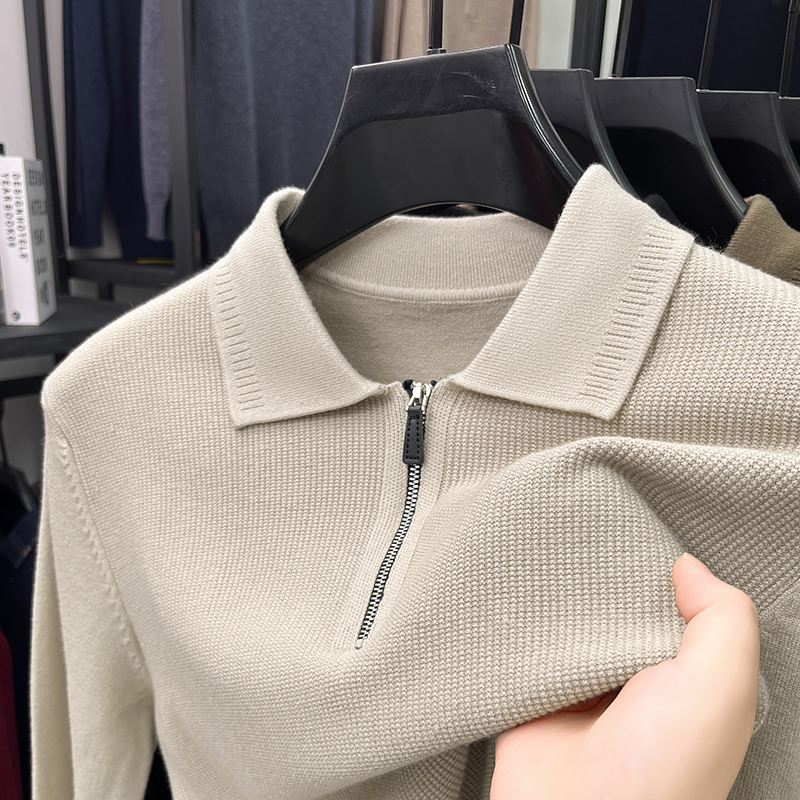 OE255: Áo len nam cao cấp màu trơn dành cho trung niên