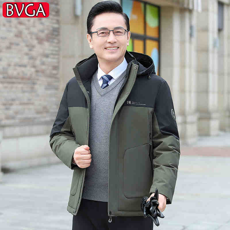 OC616: áo khoác cotton nam mùa đông dày ấm có mũ trùm đầu có thể tháo rời chống lạnh