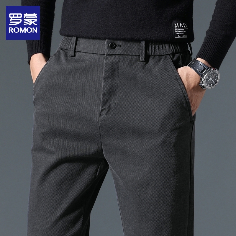 OE707: Quần dài công sở ống rộng Romon nam cao cấp mùa hè
