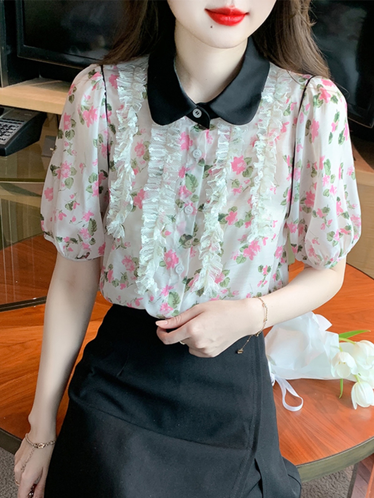 OD115: áo sơ mi nữ voan cao cấp