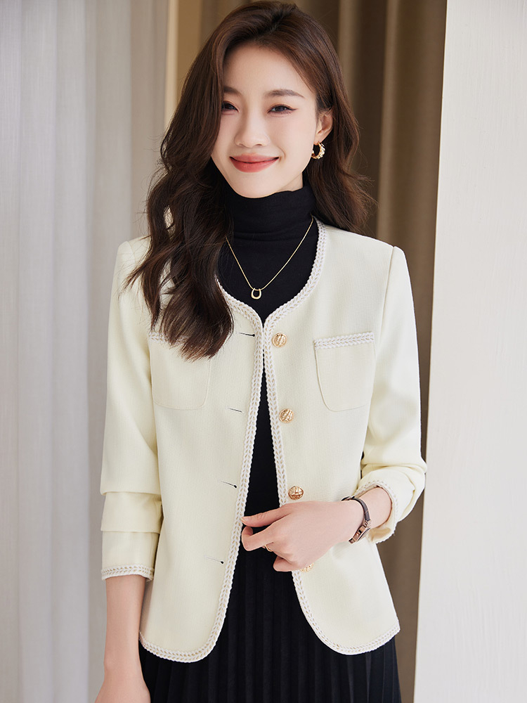 OD072: áo khoác nữ cổ tròn hàn quốc
