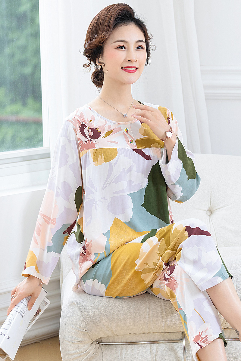 OE529: Bộ đồ ngủ lụa cotton cho phụ nữ SPNN