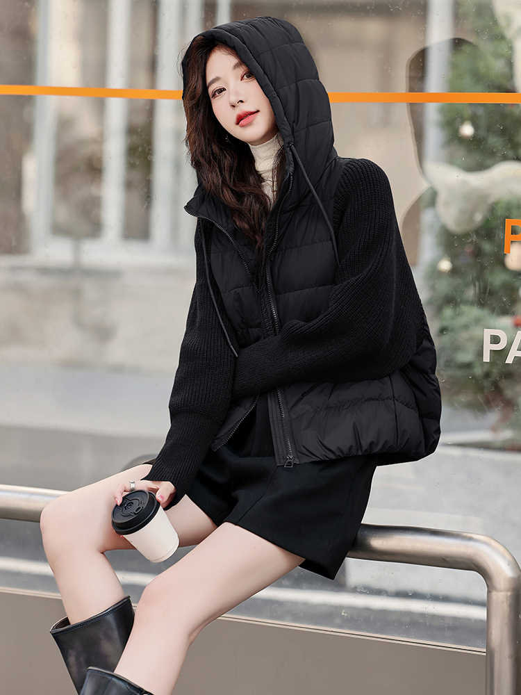 OC382: Áo khoác ấm áp nữ tay phối len