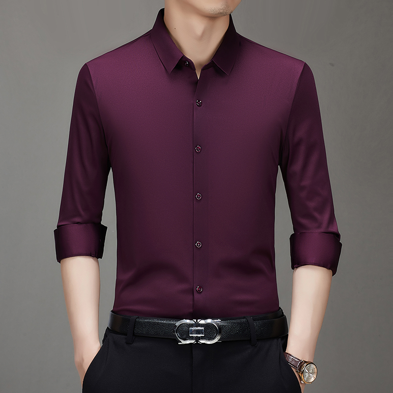 OE280: Áo sơ mi Woodpecker nam cao cấp tay dài công sở không cần ủi áo sơ mi nam cao cấp