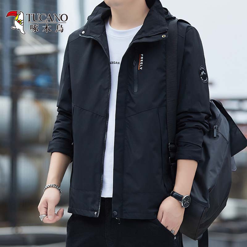 OH090: Áo khoác nam cao cấp Woodpecker áo khoác ngoài đa năng chống gió