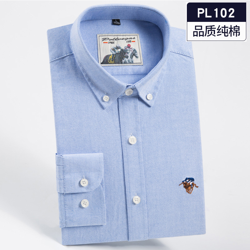 OC983: Áo sơ mi cotton dài tay nam mùa xuân thu Paul Oxford kẻ sọc cỡ lớn