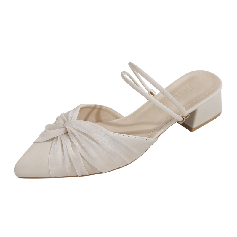 OD189: giày cao gót nữ cao cấp mũi nhọn phối