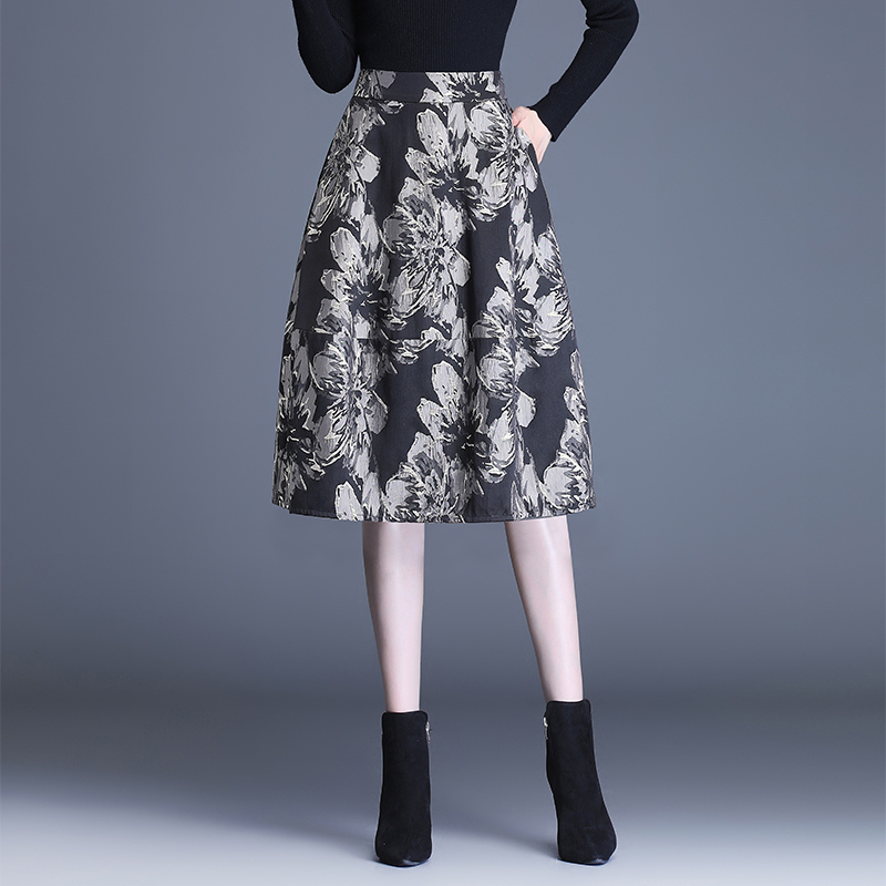 Mã B981: Chân Váy Jacquard váy chữ A váy đèn lồng mùa hè mới